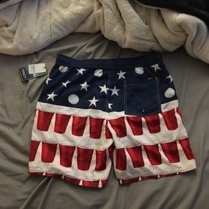 mens american flag swim trunks kohls